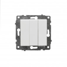 Механизм выключателя 3-клв.белый