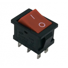 KCD1-4-201N R/B 220V Перемикач 1 клав. (червоний) з підсвічуванням TNSy