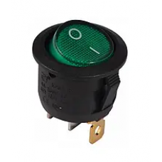 KCD1-8-101N Y/B 220V Перемикач 1 клав. круглий зелений з підсвічуванням TNSy