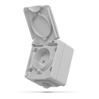 VIDEX BINERA IP65 розетка зовнішня одинарна сіра