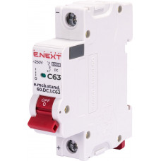 Модульный автоматический выключатель e.mcb.stand.60.DC.1.C63, 1р, 63А, C, 6кА, DC