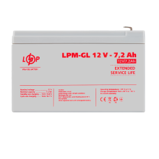 Акумулятор гелевий LPM-GL 12V - 7.2 Ah