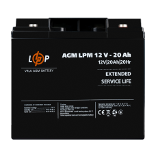 Акумулятор AGM LPM 12V-20 Ah під болт М5