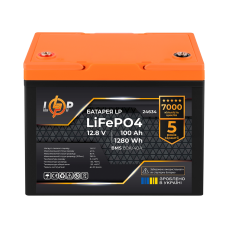 Акумулятор LP LiFePO4 12,8V - 100 Ah (1280Wh) (BMS 80A/40А) пластик