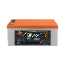 Акумулятор LP LiFePO4 25,6V - 160 Ah (4096Wh) (BMS 200A/100А) пластик LCD Smart BT