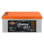 Акумулятор LP LiFePO4 25,6V - 230 Ah (5888Wh) (BMS 200A/100А) пластик LCD Smart BT