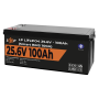 Акумулятор LP LiFePO4 24V (25,6V) - 100 Ah (2560Wh) (Smart BMS 100А) з BT пластик