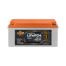 Акумулятор LP LiFePO4 12,8V - 200 Ah (2560Wh) (BMS 150A/75А) пластик