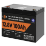 Акумулятор LP LiFePO4 12V (12,8V) - 100 Ah (1280Wh) (Smart BMS 100А) з BT пластик