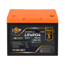 Акумулятор LP LiFePO4 12,8V - 100 Ah (1280Wh) (BMS 80A/40А) пластик для ДБЖ