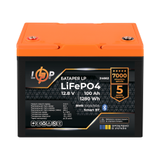 Акумулятор LP LiFePO4 12,8V - 100 Ah (1280Wh) (BMS 100A/50А) пластик Smart BT