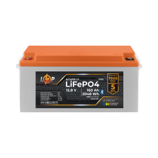 Акумулятор LP LiFePO4 12,8V - 160 Ah (2048Wh) (BMS 160A/80А) пластик Smart BT