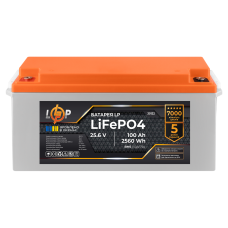 Акумулятор LP LiFePO4 25,6V - 100 Ah (2560Wh) (BMS 150A/75А) пластик для ДБЖ