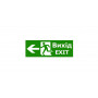 Наклейка "Вихід EXIT (вказівник двері ліворуч)" 330*120мм TNSy