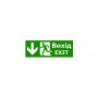 Наклейка "Вихід EXIT (вказівник двері прямо)" 320*115мм TNSy