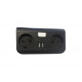 Колодка двійник лінійний з 2 USB 1A TNSy