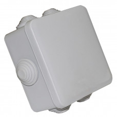 Розподільча коробка 100*100*50N IP55 PP RAL9035 6 вводів сіра TNSy