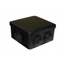 Розподільча коробка 100*100*50N IP55 PP RAL9005 6 вводів чорна TNSy