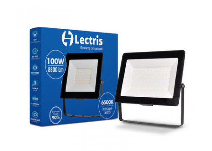 Прожектор LED Lectris 100W 8800Лм 6500K 185-265V IP65