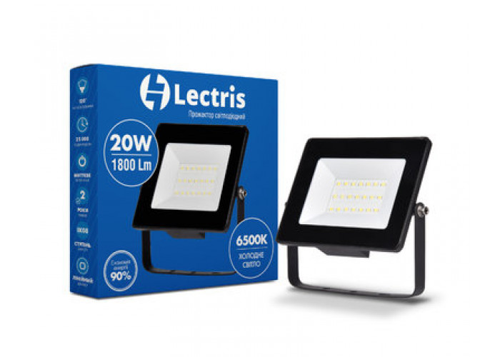 Прожектор LED Lectris 20W 1800Лм 6500K 185-265V IP65