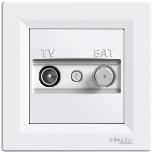 Розетка TV-SAT индивидуальная (1 дБ) белая, Asfora EPH3400421