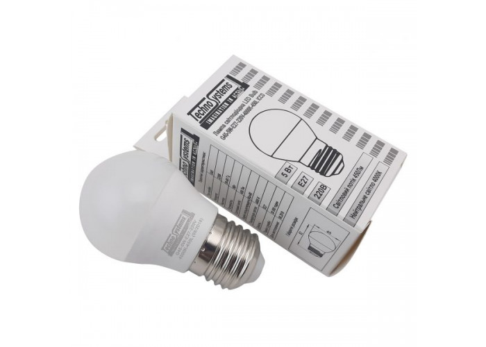 Светодиодная лампа LED Bulb-G45-5W-E27-220V-4000K-450L ICCD