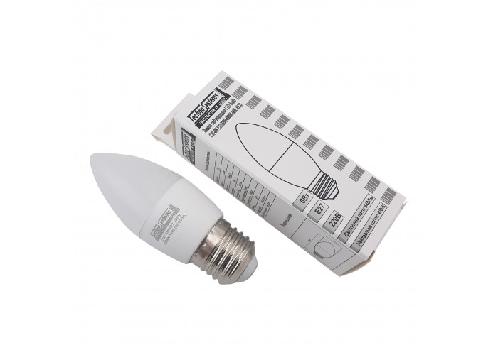 Светодиодная лампа LED Bulb-C37-6W-E27-220V-4000K-540L ICCD