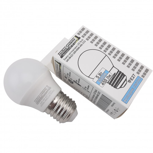 Лампа светодиодная LED Bulb-G45-5W-E27-220V-6500K-450L ICCD