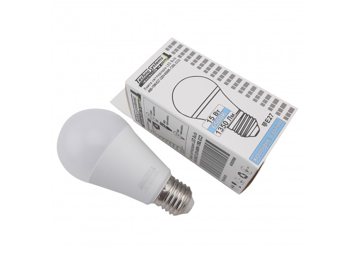 Светодиодная лампа LED Bulb-A60-15W-E27-220V-6500K-1350L ICCD