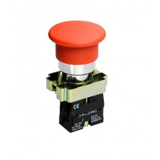 Кнопка XB2-BC41 1NO "гриб" без подсветки красный