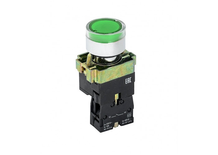 Кнопка XB2-BW3361 1NO с подсветкой, зеленый