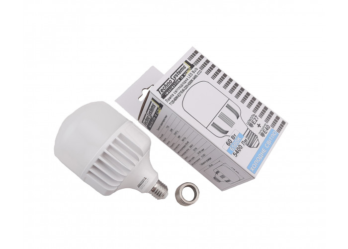 Лампа светодиодная LED Bulb-T120-60W-E27-E40-220V-6500K-5400L ICCD