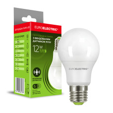 LED лампа с датчиком движения EUROELECTRIC A60-12W-E27-4000K