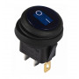 KCD1-5-101WN BL/B 220V Перемикач 1 клав. круглий вологозахищений з підсвічуванням (синій) TNSy