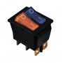 KCD2-2101N Y+BL/B 220V Перемикач 2 клав, жовтий+синій з підсвічуванням TNSy