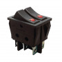 KCD2-2101EN R+R/B 220V Перемикач 2 клав. червоний з підсвіткою TNSy