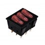 KCD2-3101N R+R+R/B 220V Перемикач 3 клав, червоний з підсвічуванням TNSy