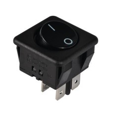 KCD2-10-201 B/B Перемикач 1 клав, (чорна кругла клавіша) TNSy