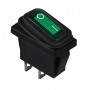 KCD3-101WN GR/B 220V Перемикач 1 клав. вологозахищений зелений з підсвічуванням TNSy