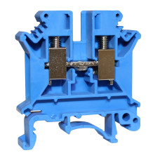 Клема КНГ-UK6 57А, 0,5-6мм2, гвинтова, синя, набірна на DIN-рейку, без маркера, без кришки TNSy