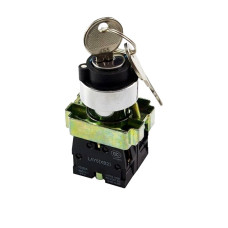 Перемикач XB2-BG65 1NO+1NC "I-0" з ключем, ліворуч, самоповернення TNSy