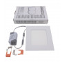 Светильник врезной LED Square Downlight 6W-220V-420L-4000K Alum
