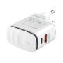 Зарядка для телефона LogicPower 25W (Type-C+USB) QC3.0 PD + кабель (Type-C to Type-C)